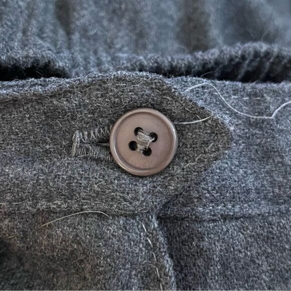 Vintage 80s Rrrrruss Russ Togs Midi A-Line Workwear Wool Skirt Charcoal 12 - Picture 7 of 7